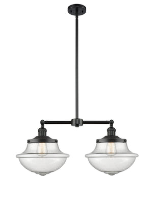 Innovations - 209-BK-G544 - Two Light Island Pendant - Franklin Restoration - Matte Black