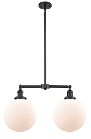 Innovations - 209-OB-G201-10 - Two Light Island Pendant - Franklin Restoration - Oil Rubbed Bronze