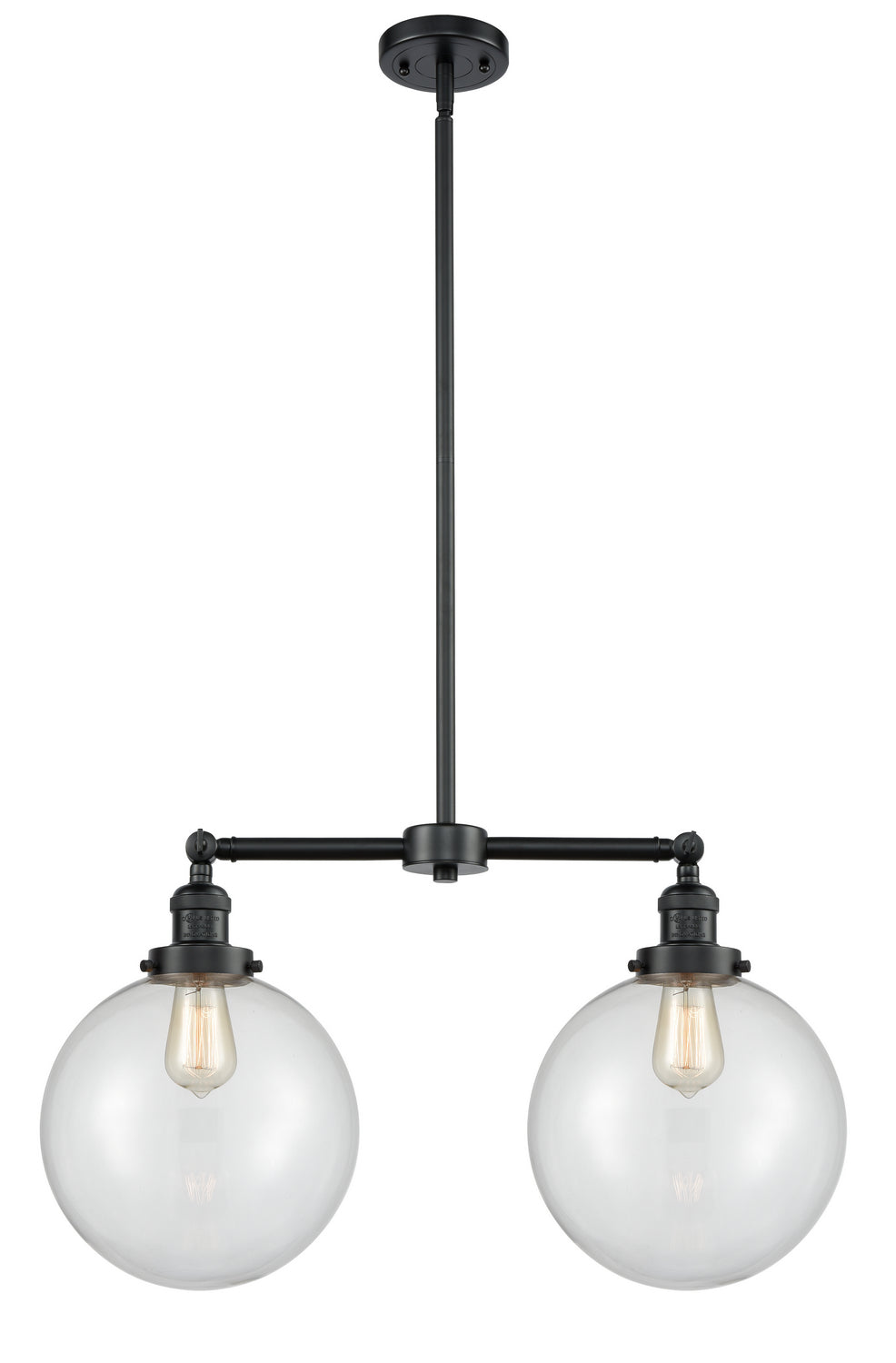 Innovations - 209-OB-G202-10 - Two Light Island Pendant - Franklin Restoration - Oil Rubbed Bronze