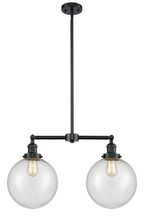 Innovations - 209-OB-G204-10 - Two Light Island Pendant - Franklin Restoration - Oil Rubbed Bronze