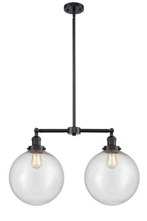 Innovations - 209-OB-G204-12 - Two Light Island Pendant - Franklin Restoration - Oil Rubbed Bronze