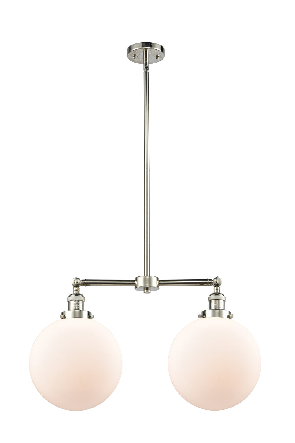 Innovations - 209-PN-G201-10 - Two Light Island Pendant - Franklin Restoration - Polished Nickel