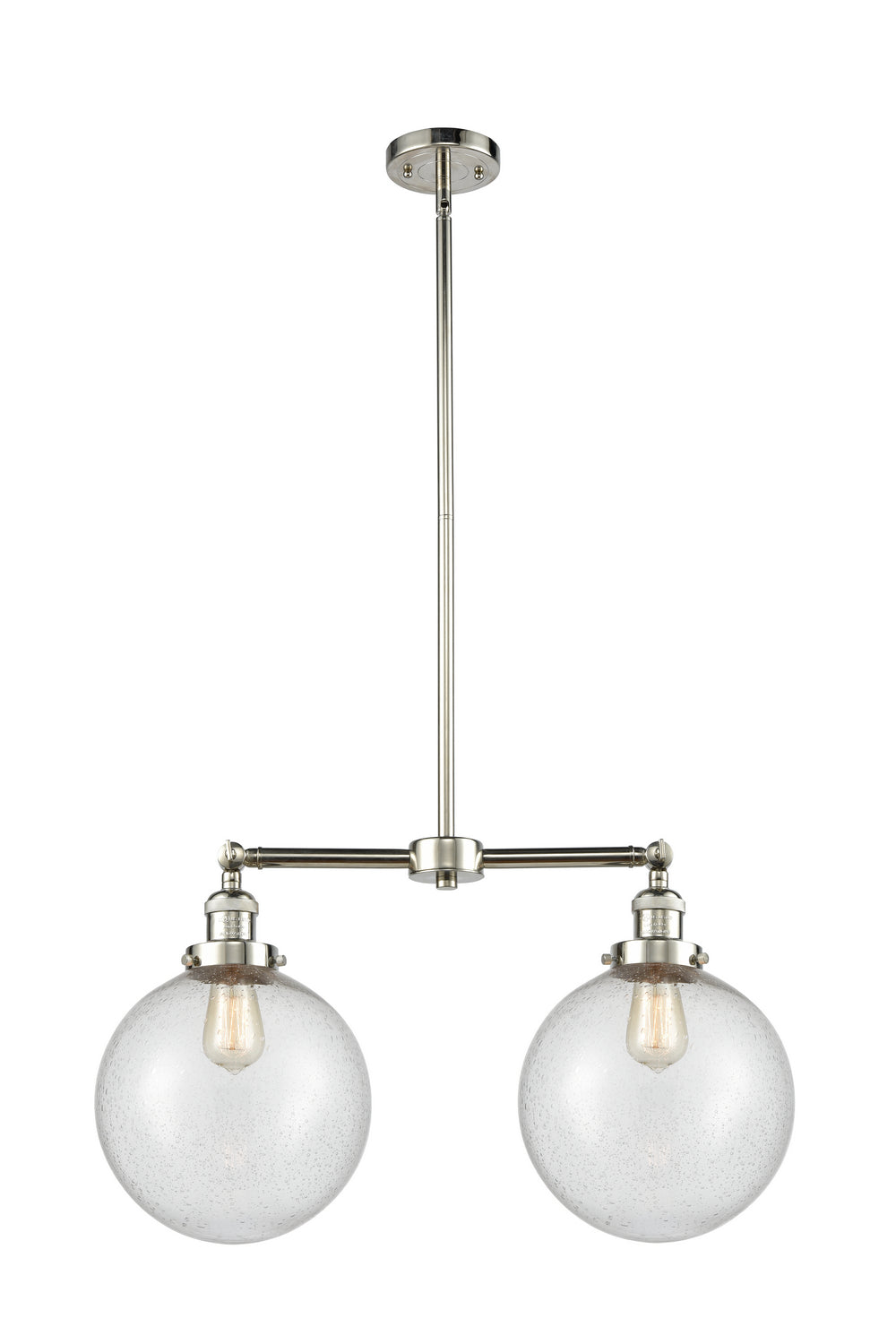 Innovations - 209-PN-G204-10 - Two Light Island Pendant - Franklin Restoration - Polished Nickel