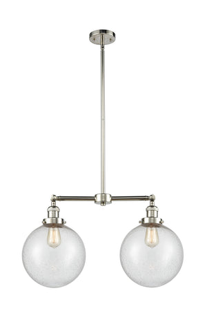 Innovations - 209-PN-G204-10 - Two Light Island Pendant - Franklin Restoration - Polished Nickel