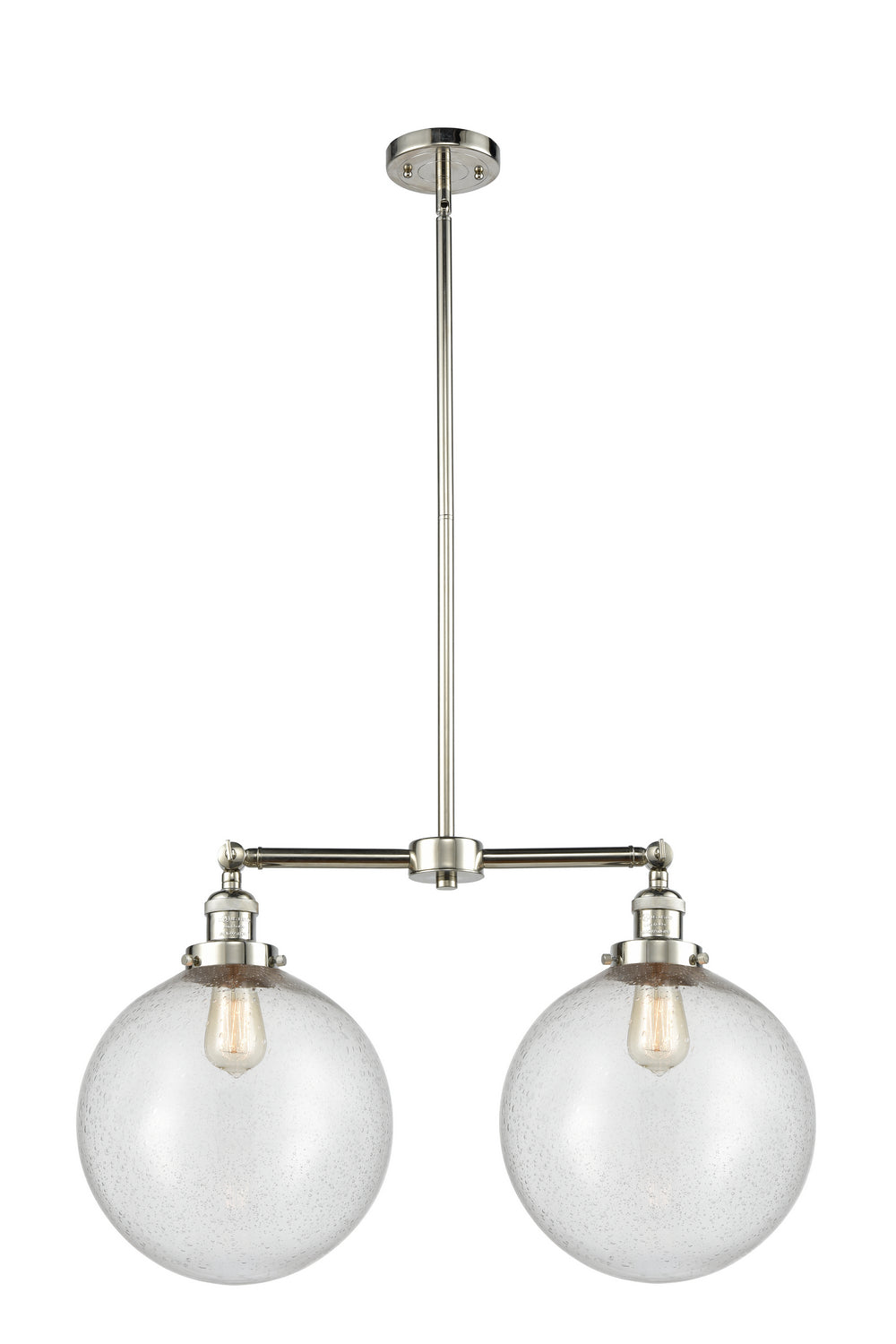 Innovations - 209-PN-G204-12 - Two Light Island Pendant - Franklin Restoration - Polished Nickel