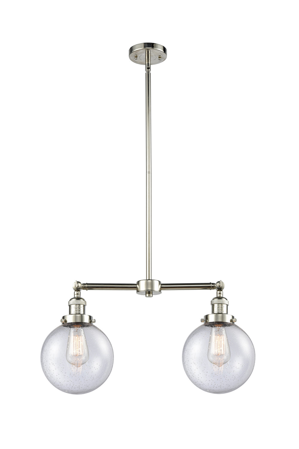 Innovations - 209-PN-G204-8 - Two Light Island Pendant - Franklin Restoration - Polished Nickel