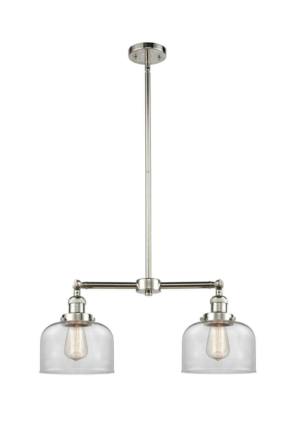 Innovations - 209-PN-G72 - Two Light Island Pendant - Franklin Restoration - Polished Nickel