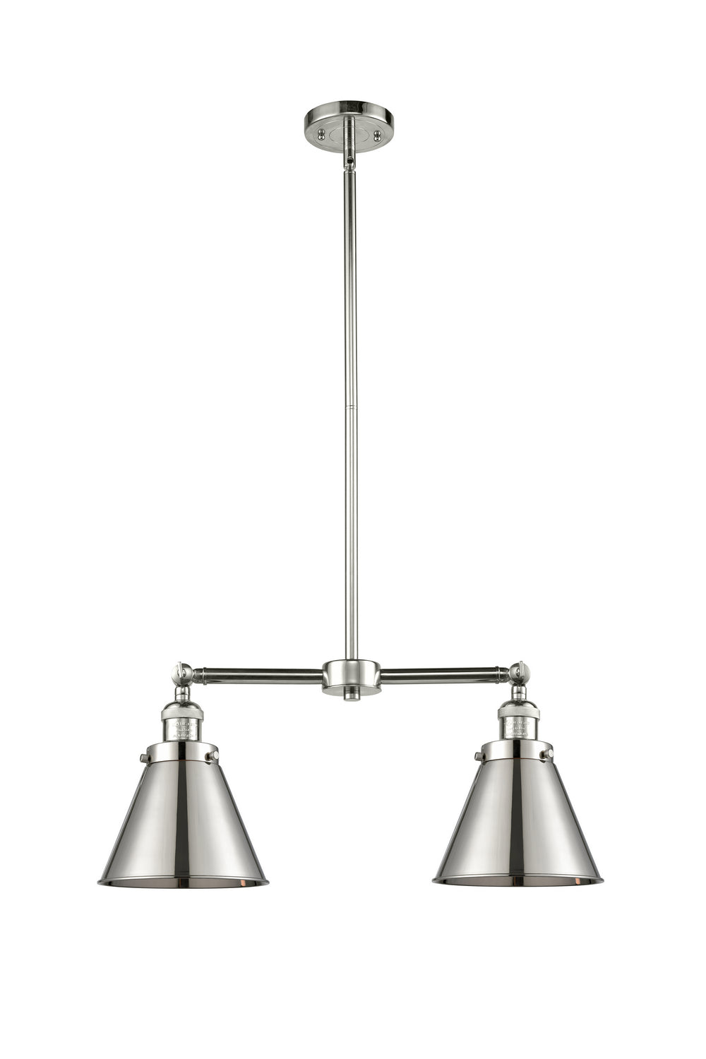 Innovations - 209-PN-M13-PN - Two Light Island Pendant - Franklin Restoration - Polished Nickel