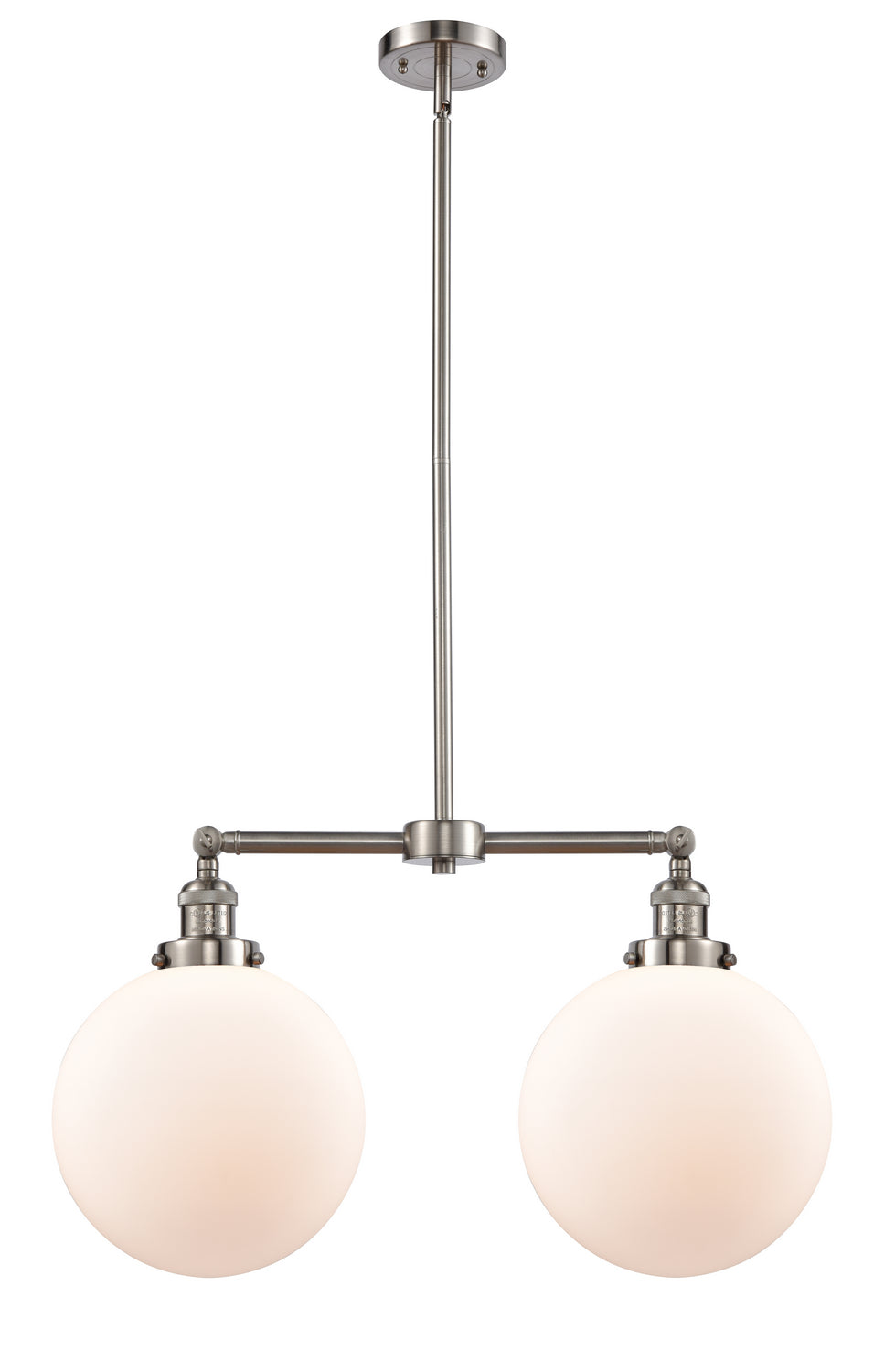 Innovations - 209-SN-G201-10 - Two Light Island Pendant - Franklin Restoration - Brushed Satin Nickel