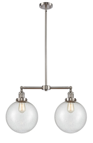 Innovations - 209-SN-G204-10 - Two Light Island Pendant - Franklin Restoration - Brushed Satin Nickel