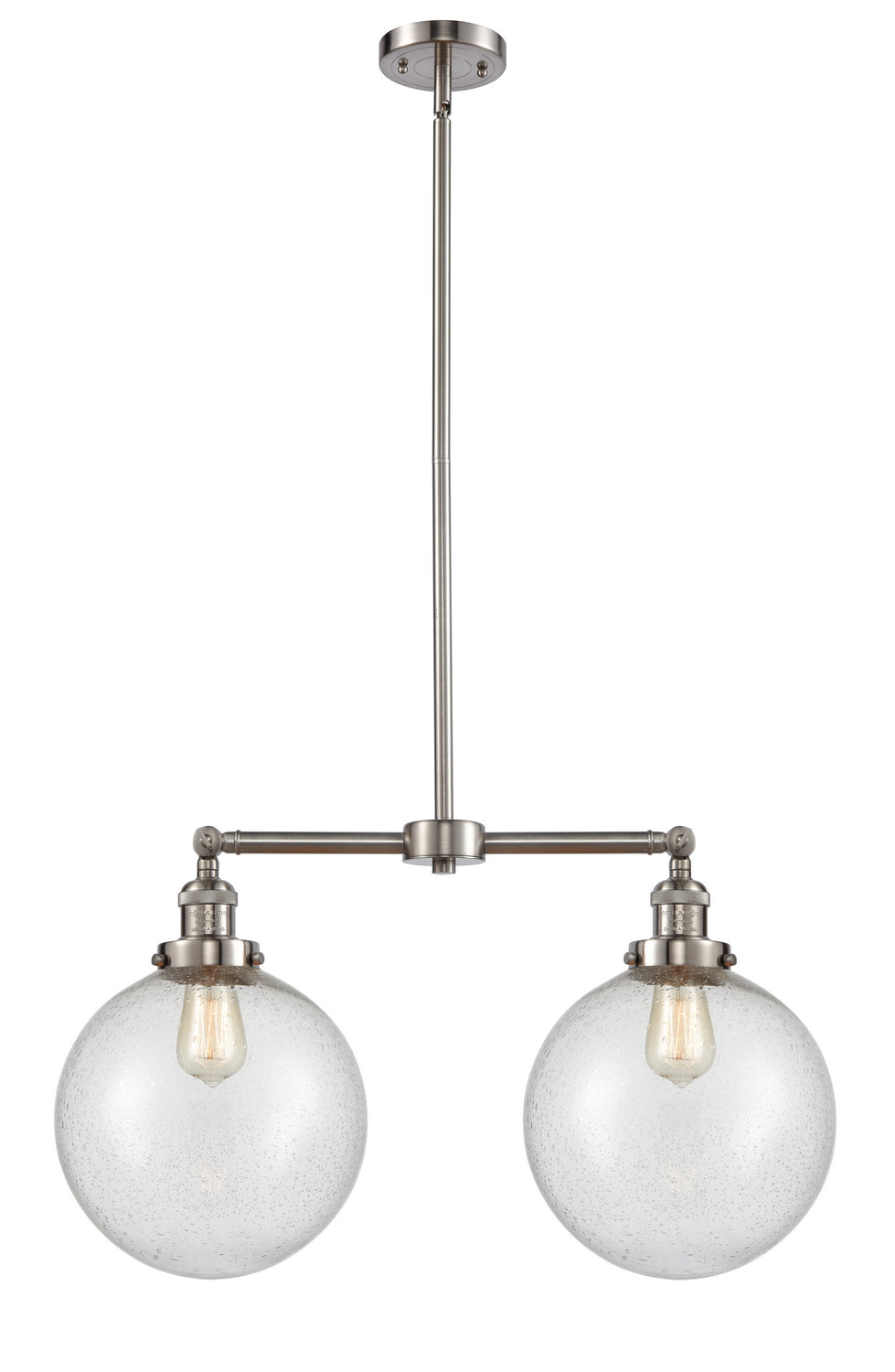 Innovations - 209-SN-G204-10 - Two Light Island Pendant - Franklin Restoration - Brushed Satin Nickel