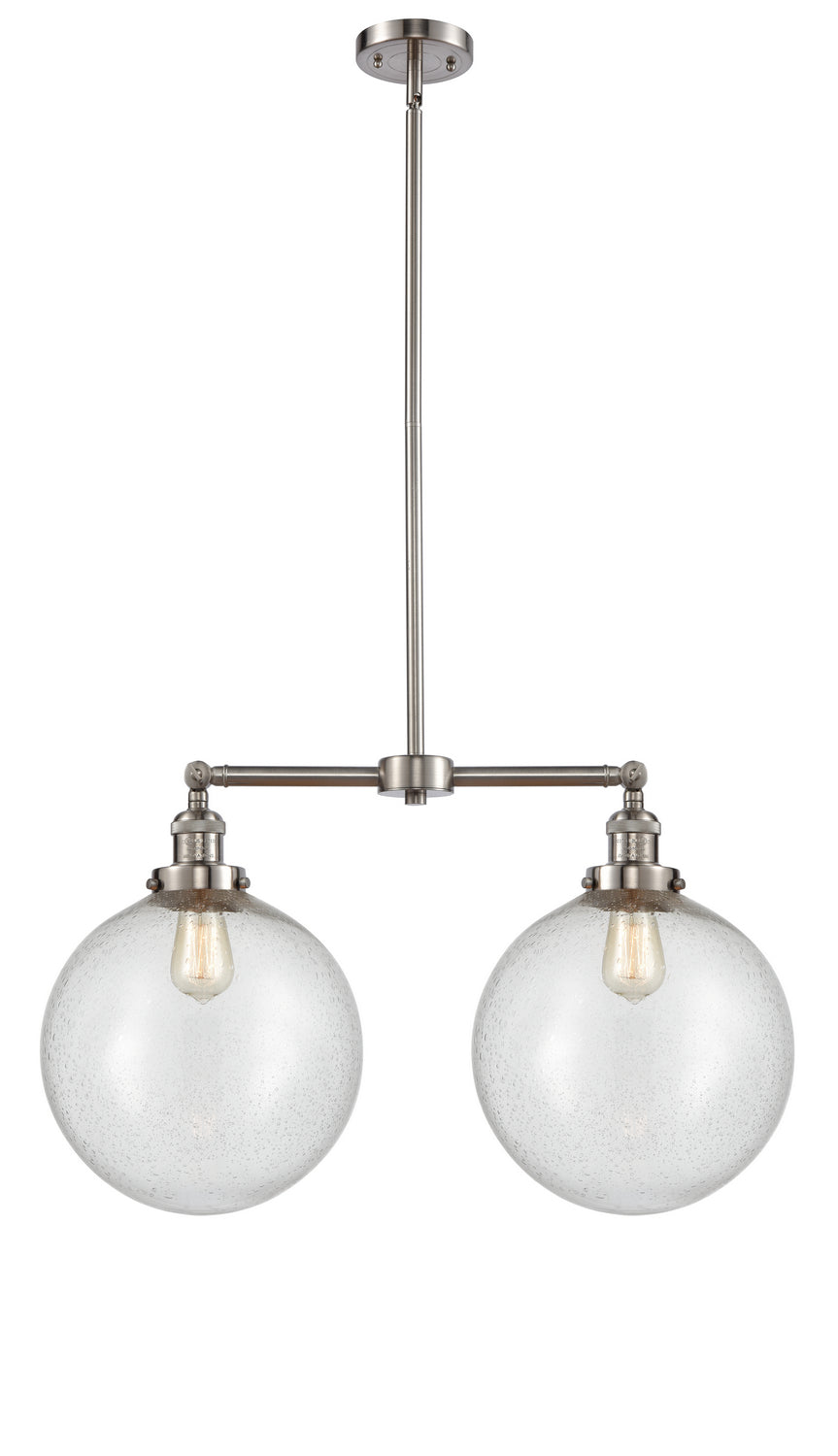 Innovations - 209-SN-G204-12 - Two Light Island Pendant - Franklin Restoration - Brushed Satin Nickel