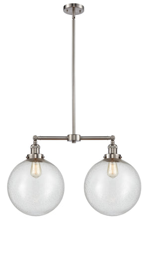 Innovations - 209-SN-G204-12 - Two Light Island Pendant - Franklin Restoration - Brushed Satin Nickel