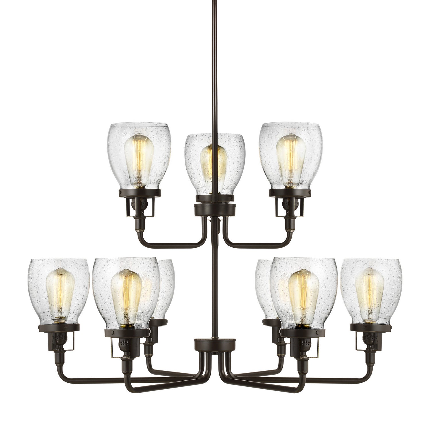 Generation Lighting. - 3214509-710 - Nine Light Chandelier - Belton - Bronze