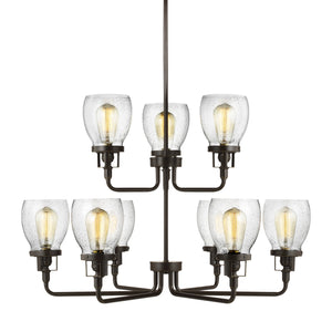 Generation Lighting. - 3214509-710 - Nine Light Chandelier - Belton - Bronze