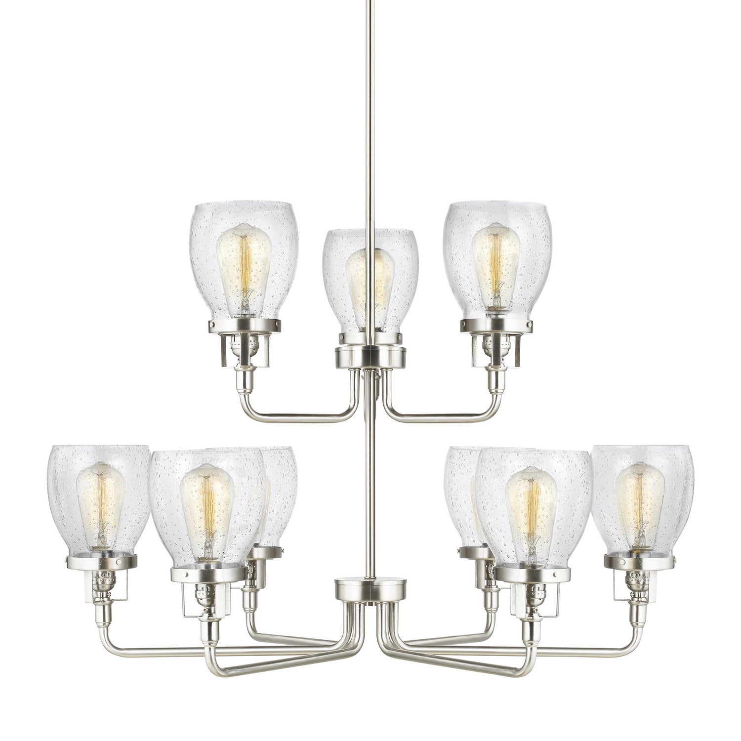 Generation Lighting. - 3214509-962 - Nine Light Chandelier - Belton - Brushed Nickel