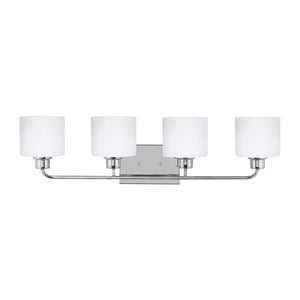 Generation Lighting. - 4428804-05 - Four Light Wall / Bath - Canfield - Chrome