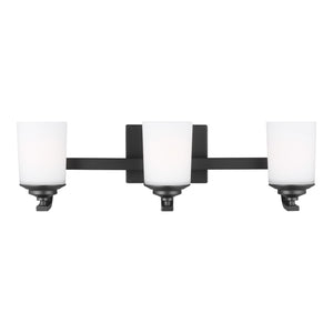 Generation Lighting. - 4430703-112 - Three Light Wall / Bath - Kemal - Midnight Black