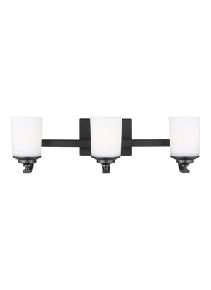 Generation Lighting. - 4430703EN3-112 - Three Light Wall / Bath - Kemal - Midnight Black