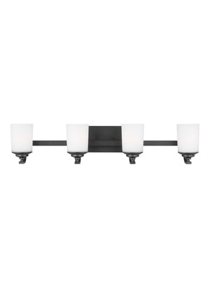 Generation Lighting. - 4430704EN3-112 - Four Light Wall / Bath - Kemal - Midnight Black