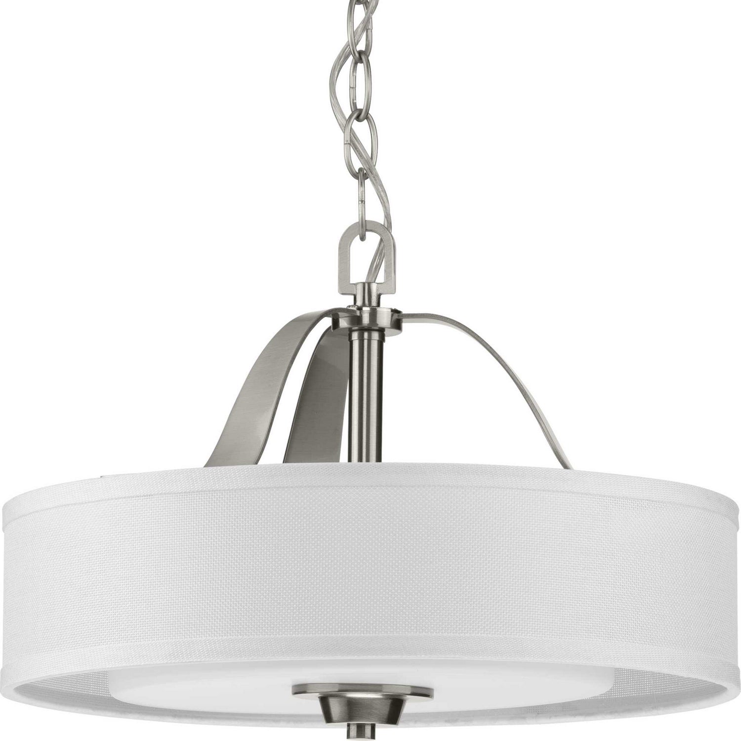 Progress Lighting - P350098-009 - Two Light Semi Flush Convertible - Kene - Brushed Nickel