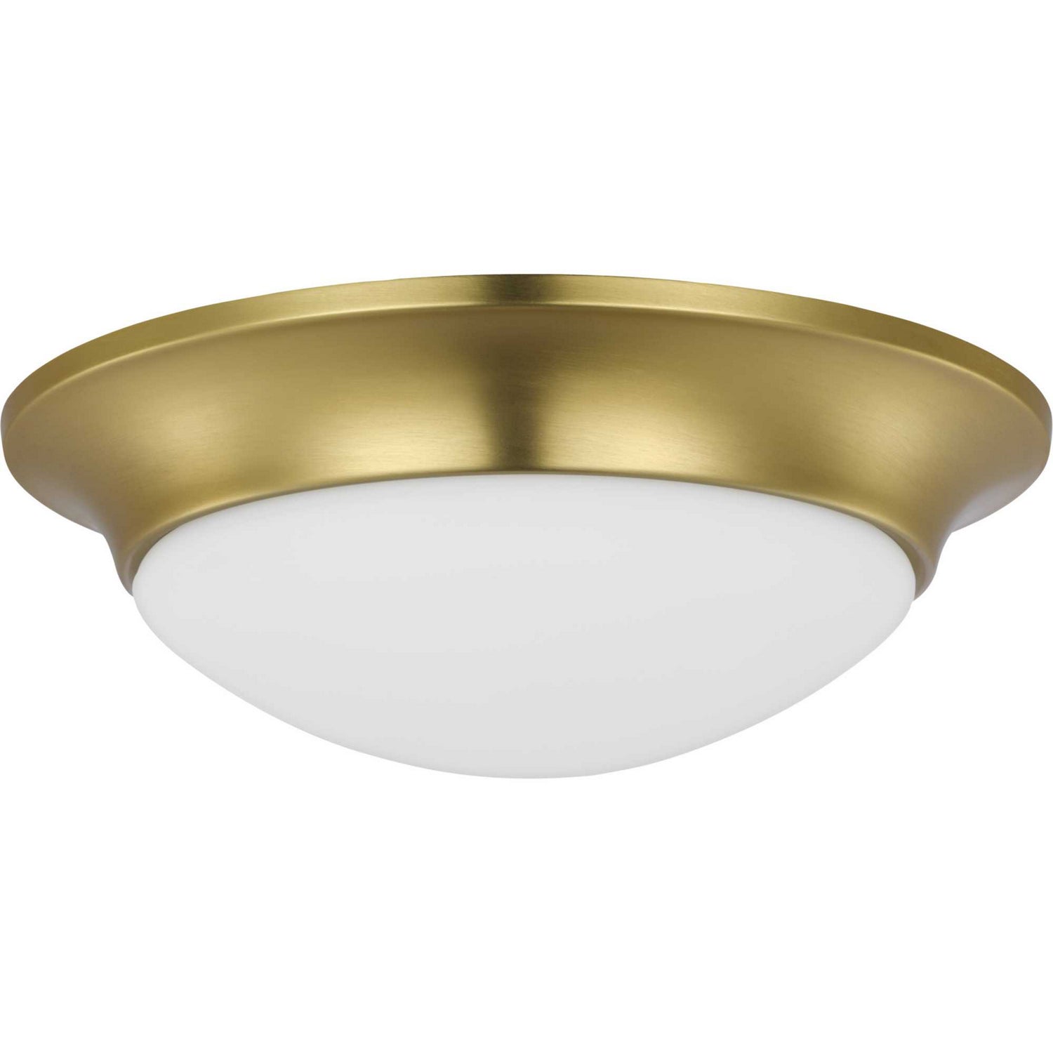 Progress Lighting - P350146-012 - One Light Flush Mount - Etched Opal Dome - Satin Brass