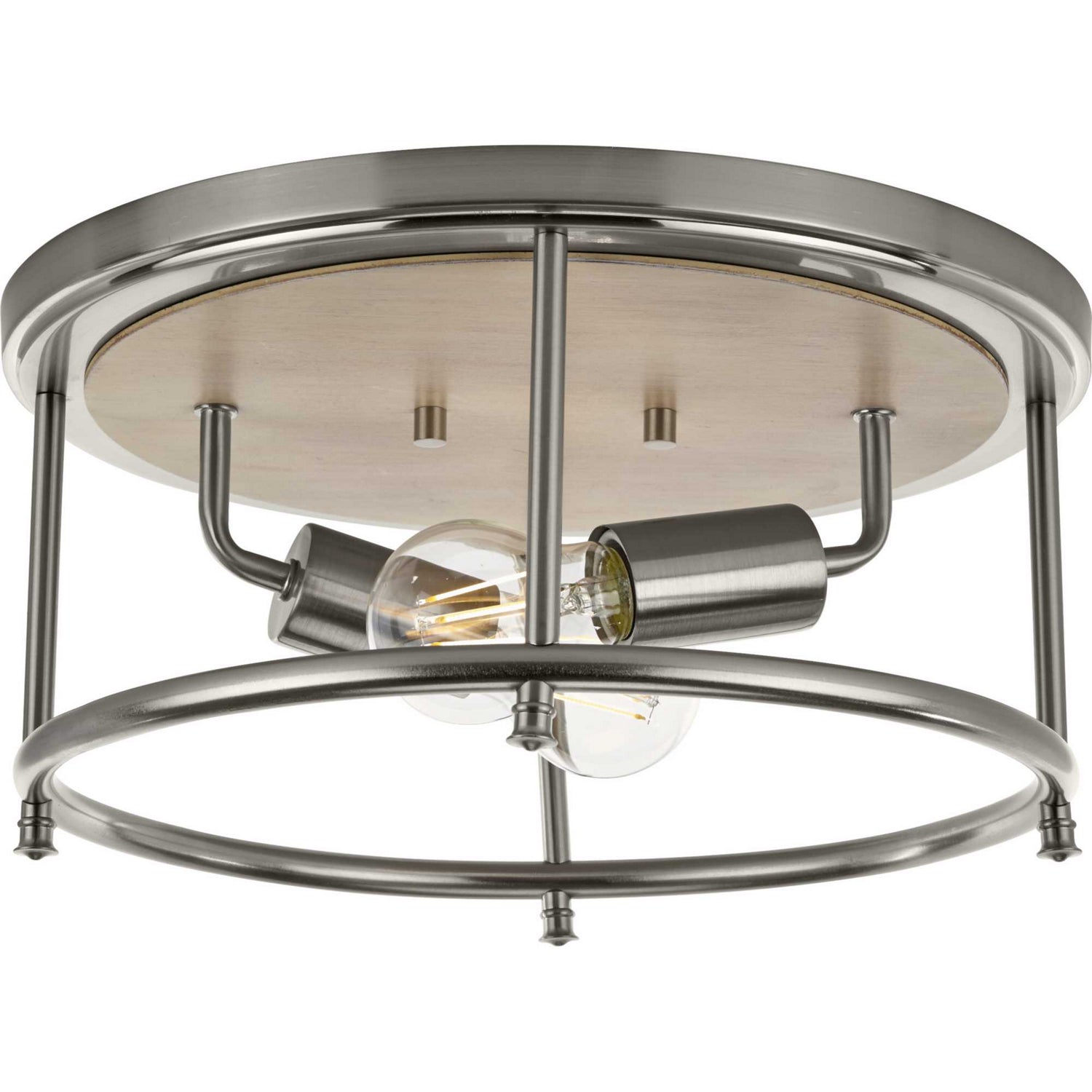 Progress Lighting - P350151-009 - Two Light Flush Mount - Durrell - Brushed Nickel