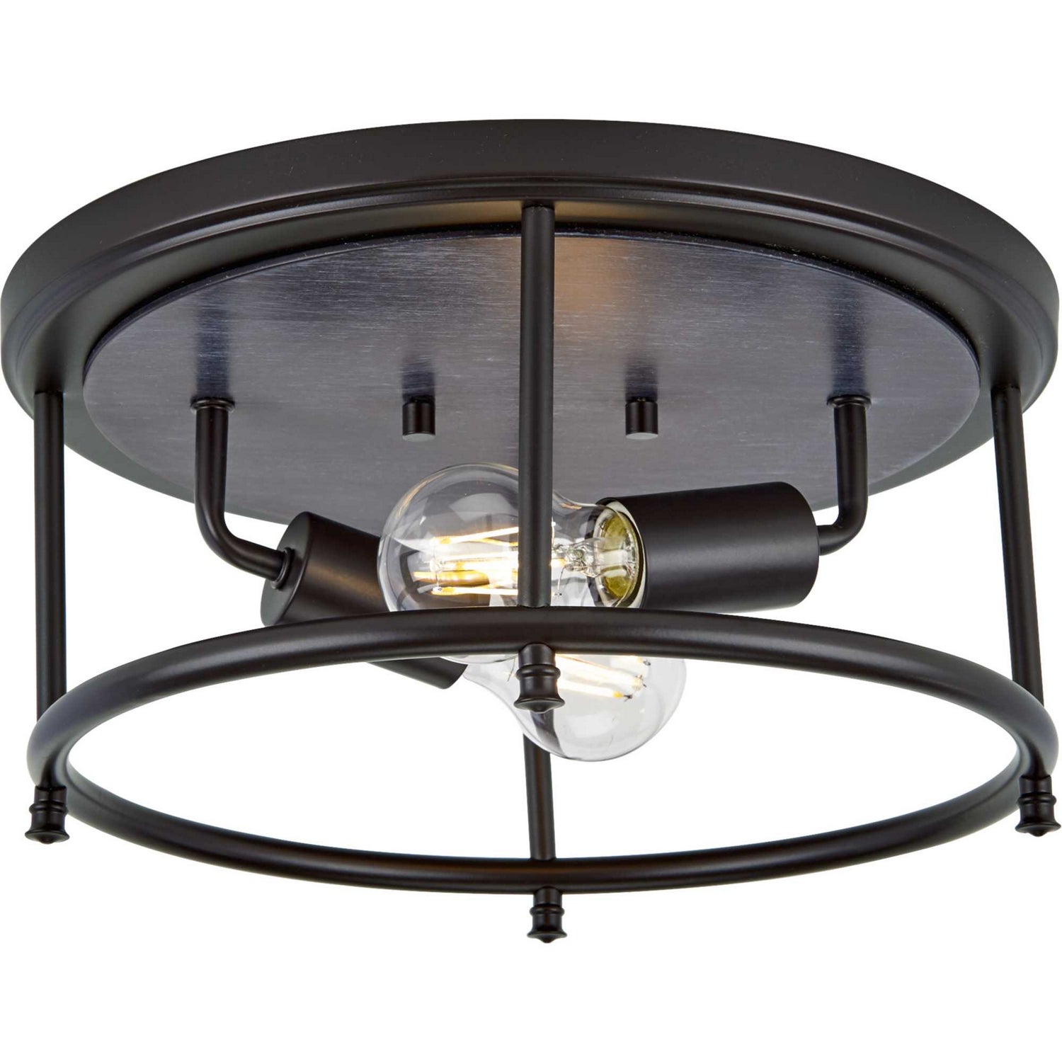 Progress Lighting - P350151-031 - Two Light Flush Mount - Durrell - Black