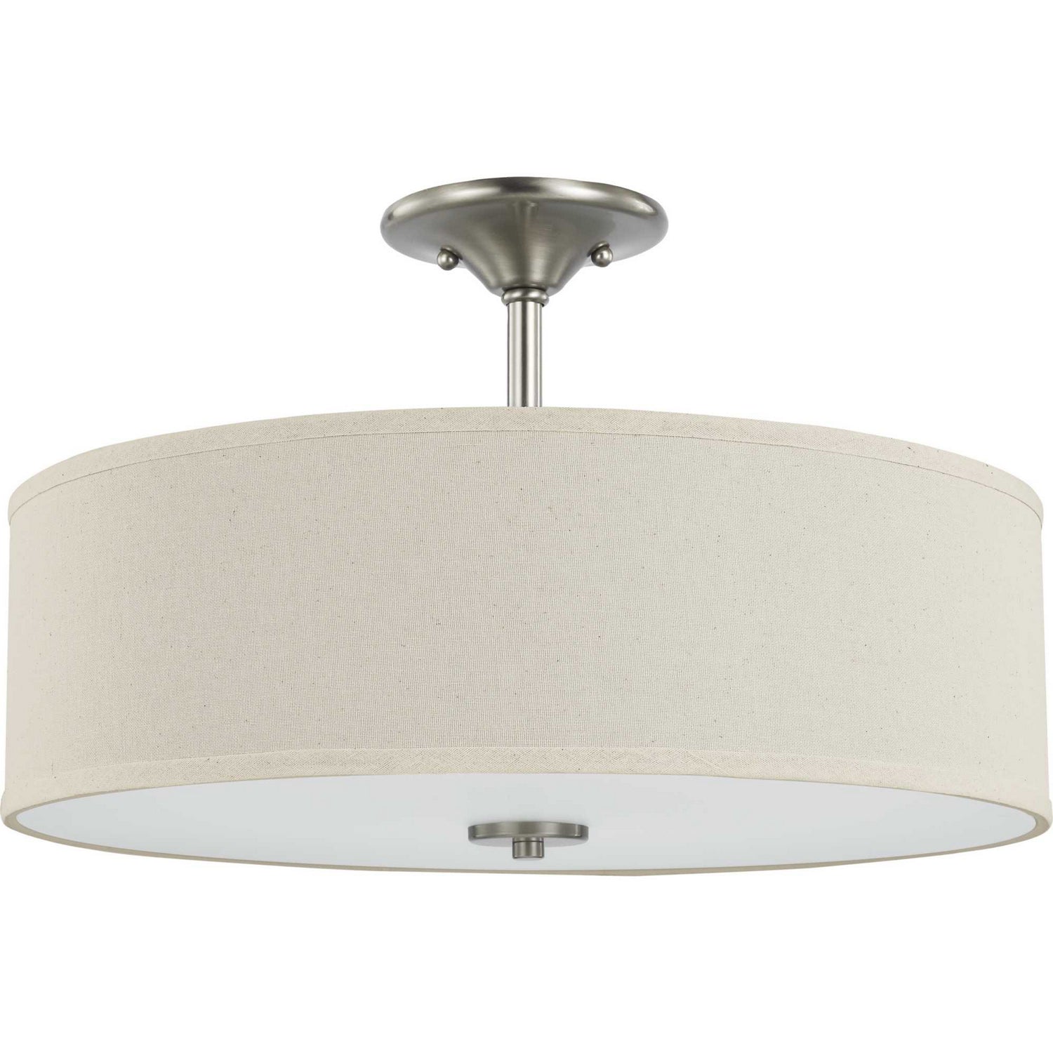 Progress Lighting - P350168-009 - Three Light Semi Flush Mount - Inspire - Brushed Nickel