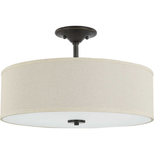 Progress Lighting - P350168-020 - Three Light Semi Flush Mount - Inspire - Antique Bronze