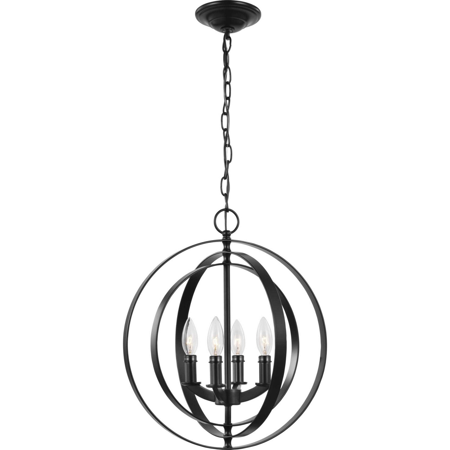 Progress Lighting - P3827-31 - Four Light Pendant - Equinox - Black