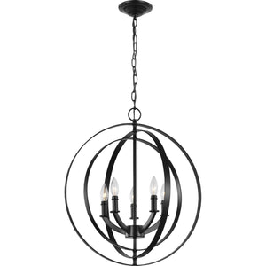 Progress Lighting - P3841-31 - Five Light Pendant - Equinox - Black