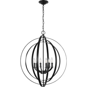 Progress Lighting - P3889-31 - Six Light Pendant - Equinox - Black