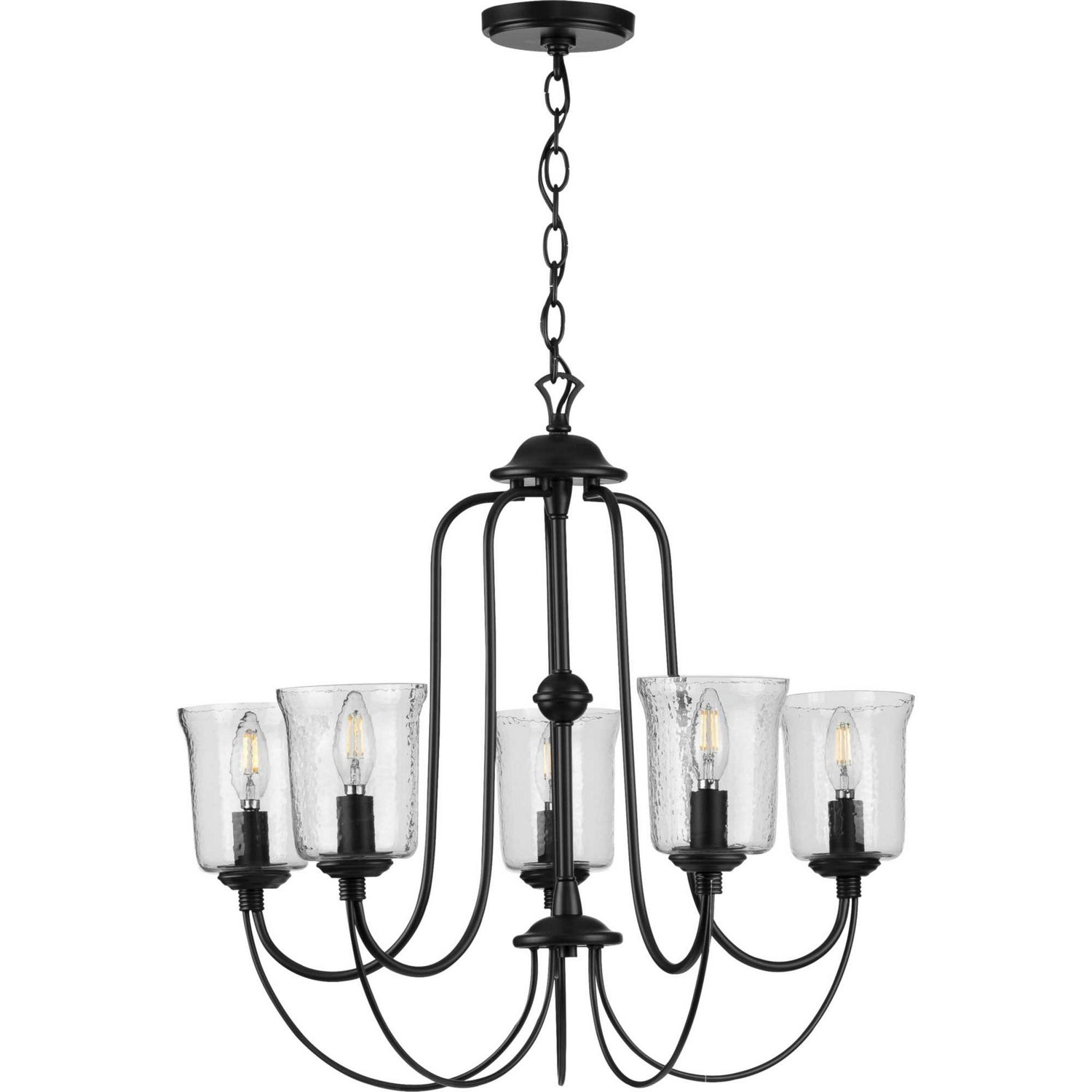 Progress Lighting - P400194-031 - Five Light Chandelier - Bowman - Black