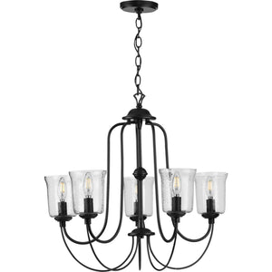 Progress Lighting - P400194-031 - Five Light Chandelier - Bowman - Black