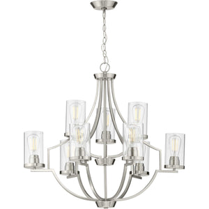 Progress Lighting - P400198-009 - Nine Light Chandelier - Lassiter - Brushed Nickel