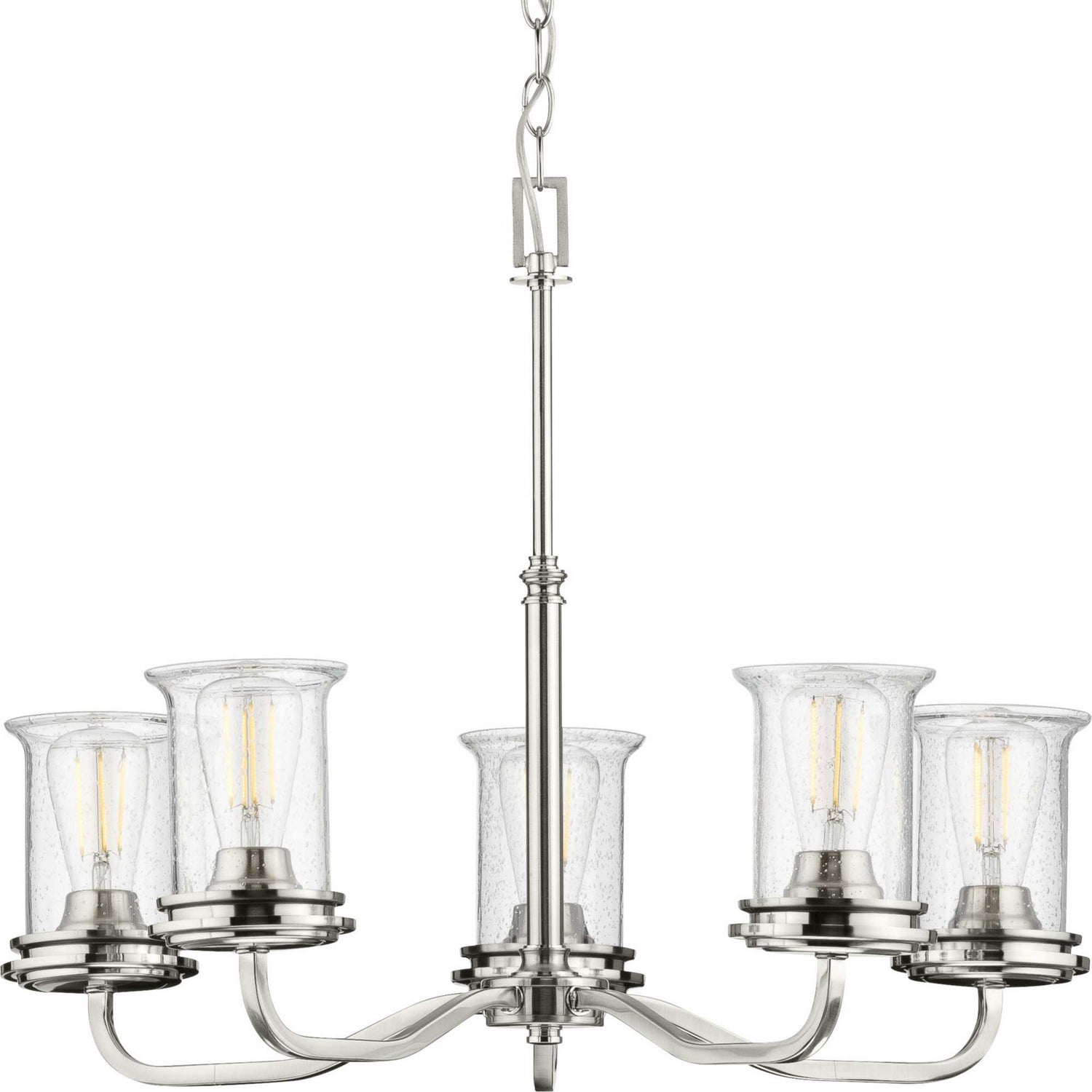 Progress Lighting - P400206-009 - Five Light Chandelier - Winslett - Brushed Nickel