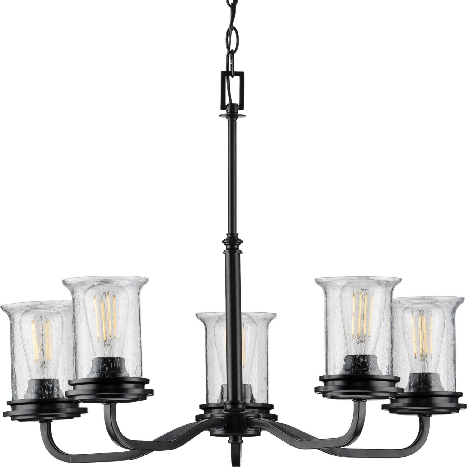 Progress Lighting - P400206-031 - Five Light Chandelier - Winslett - Black