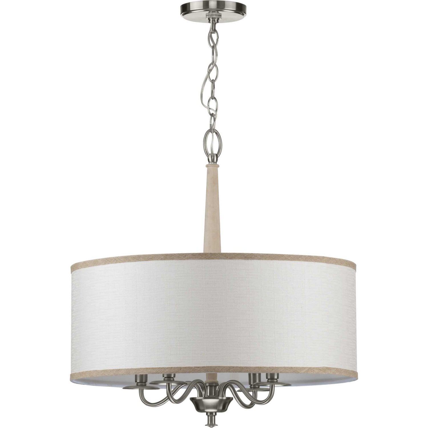 Progress Lighting - P400218-009 - Four Light Chandelier - Durrell - Brushed Nickel