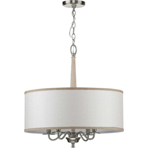 Progress Lighting - P400218-009 - Four Light Chandelier - Durrell - Brushed Nickel