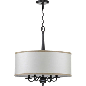 Progress Lighting - P400218-031 - Four Light Chandelier - Durrell - Black