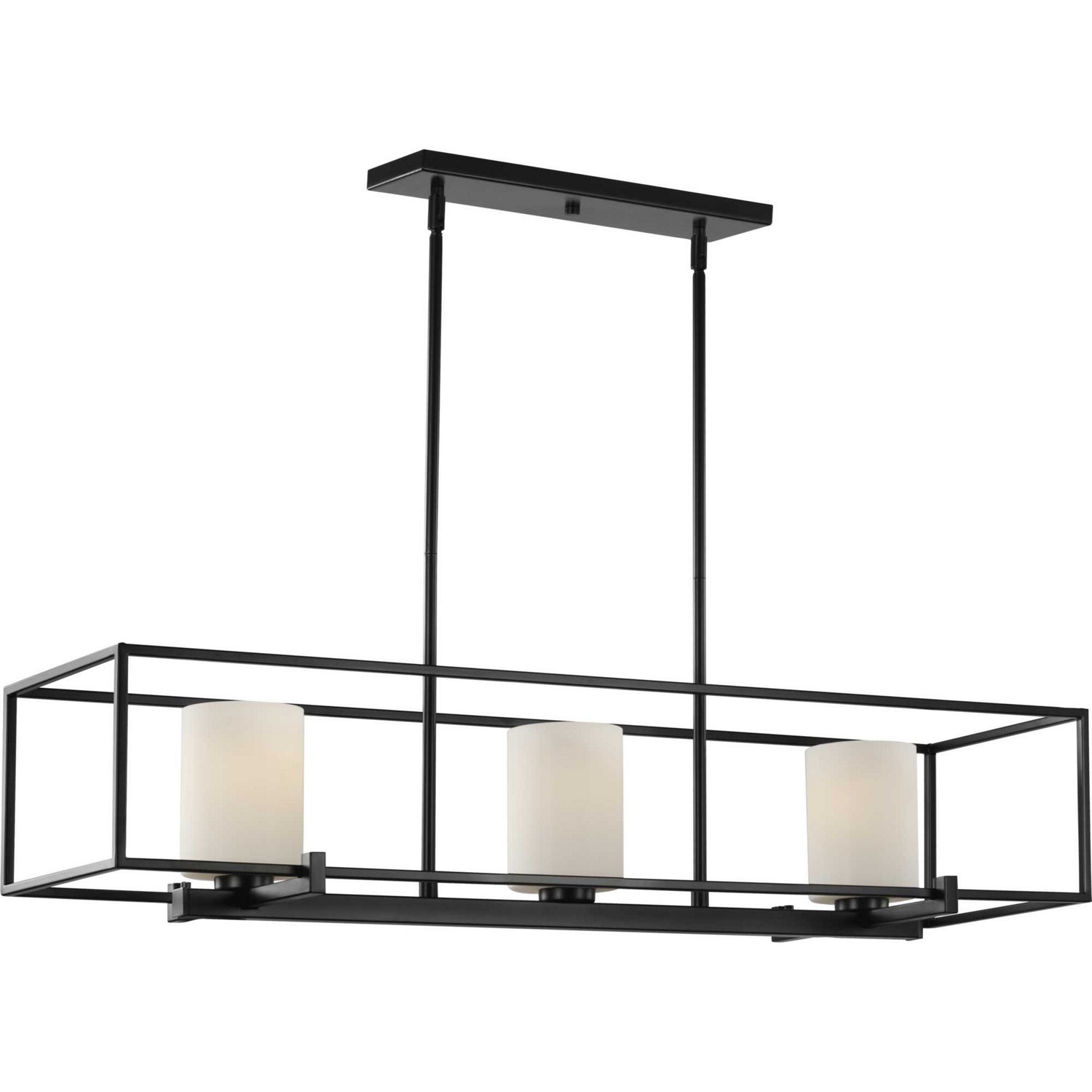 Progress Lighting - P400225-031 - Three Light Island Chandelier - Chadwick - Black