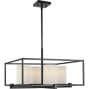 Progress Lighting - P400226-031 - Four Light Chandelier - Chadwick - Black