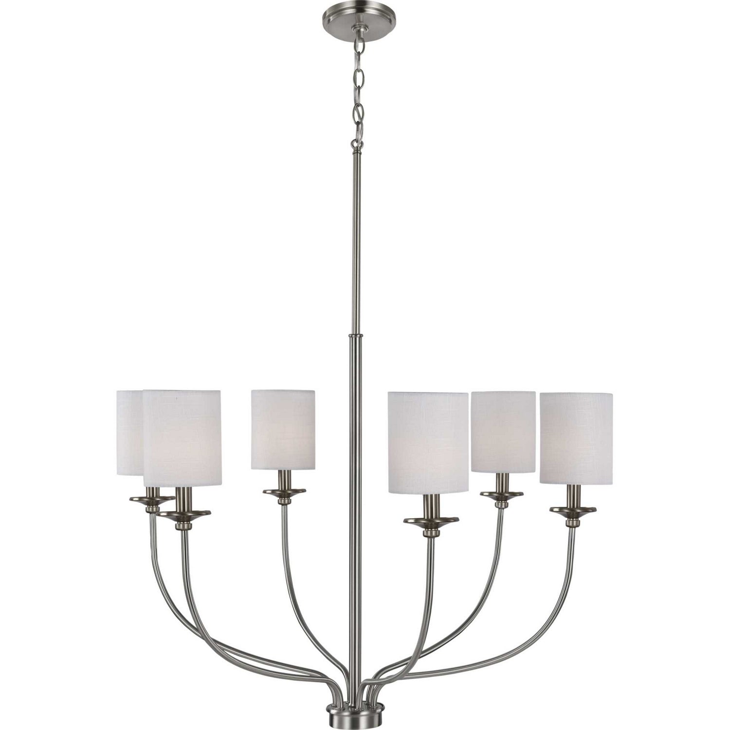 Progress Lighting - P400227-009 - Six Light Foyer Chandelier - Bonita - Brushed Nickel