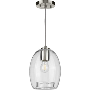 Progress Lighting - P500159-009 - One Light Mini Pendant - Caisson - Brushed Nickel