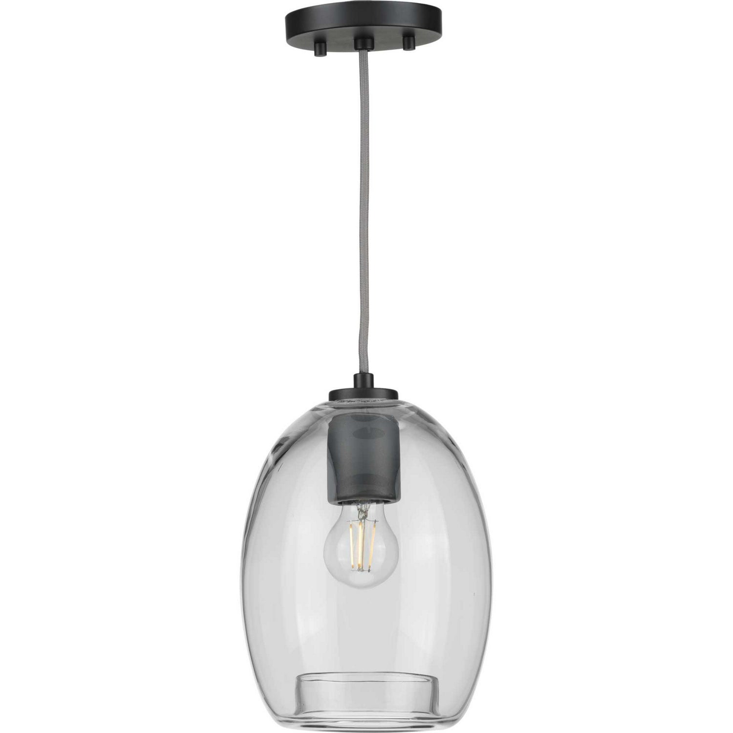 Progress Lighting - P500159-143 - One Light Mini Pendant - Caisson - Graphite