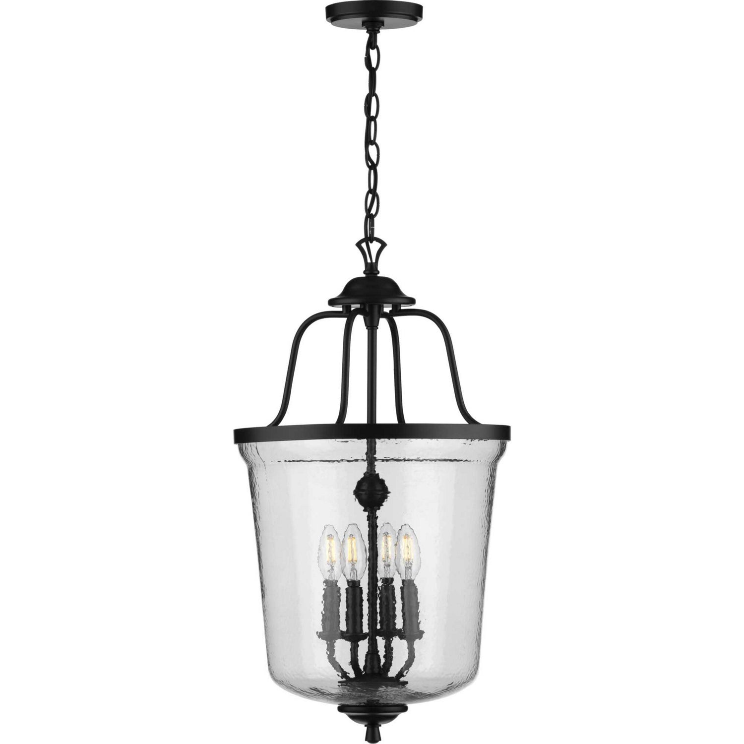 Progress Lighting - P500207-031 - Four Light Foyer Pendant - Bowman - Black