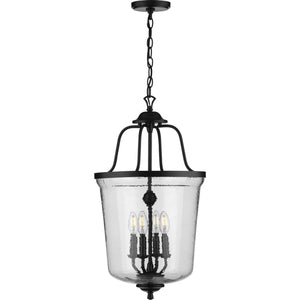 Progress Lighting - P500207-031 - Four Light Foyer Pendant - Bowman - Black