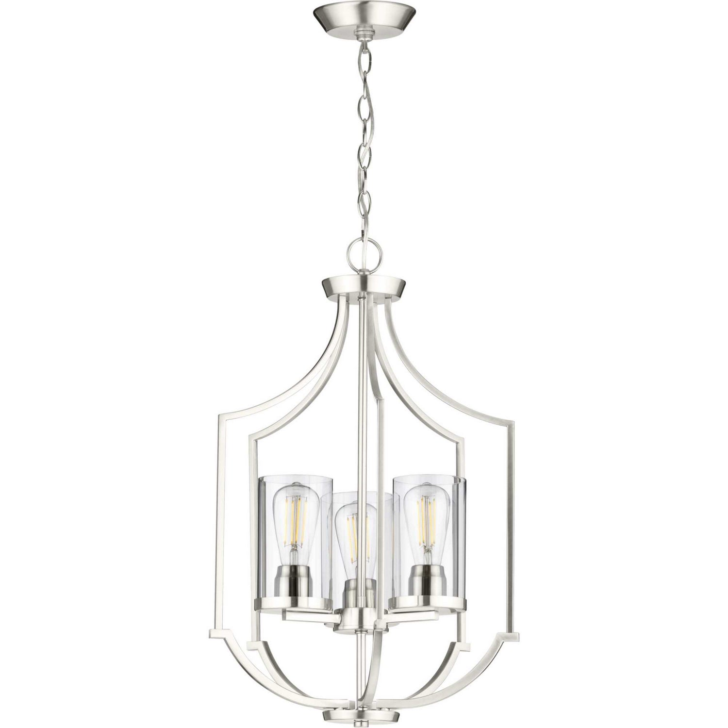 Progress Lighting - P500209-009 - Three Light Foyer Pendant - Lassiter - Brushed Nickel