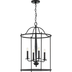 Progress Lighting - P500210-031 - Four Light Foyer Pendant - Durrell - Black